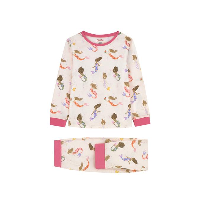 롱 슬리브 저지 파자마 세트 머메이드