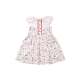 키즈 버튼 쓰루 플라운스 드레스 스트로베리&핑크 스팟